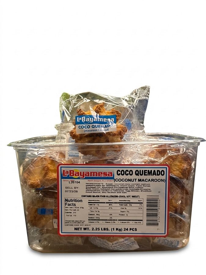 LaBayamesa Coco Quemado Coconut Macaroons 1.8oz 24ct Tub