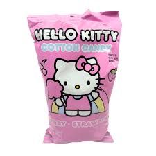 Hello Kitty 3.1 Oz Cotton Candy Cherry Strawberry Single Bag