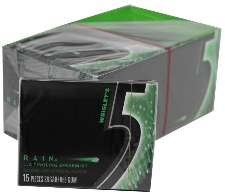 5 Gum Spearmint Rain Gum 15 Stick 10 Pack