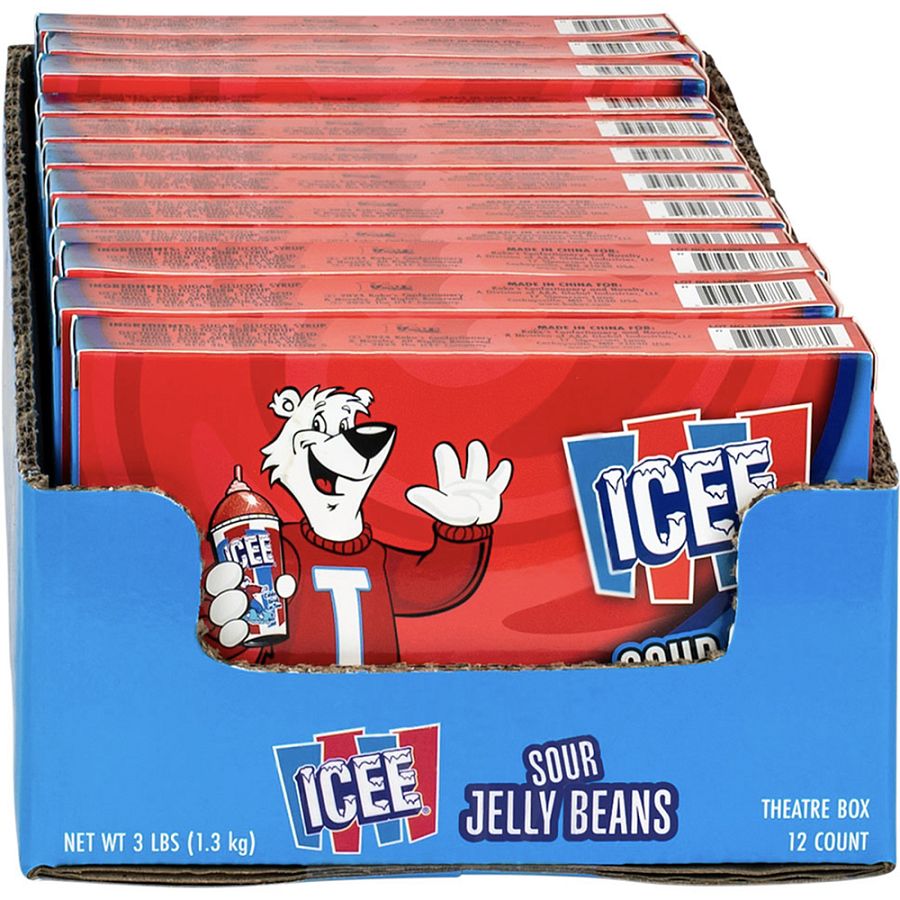 Icee  Sour Jelly Beans Theater Box  4 Oz 12 Ct