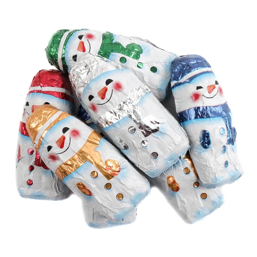 Madelaine Christmas Mini Foiled Snowmen Milk Chocolate 5lb