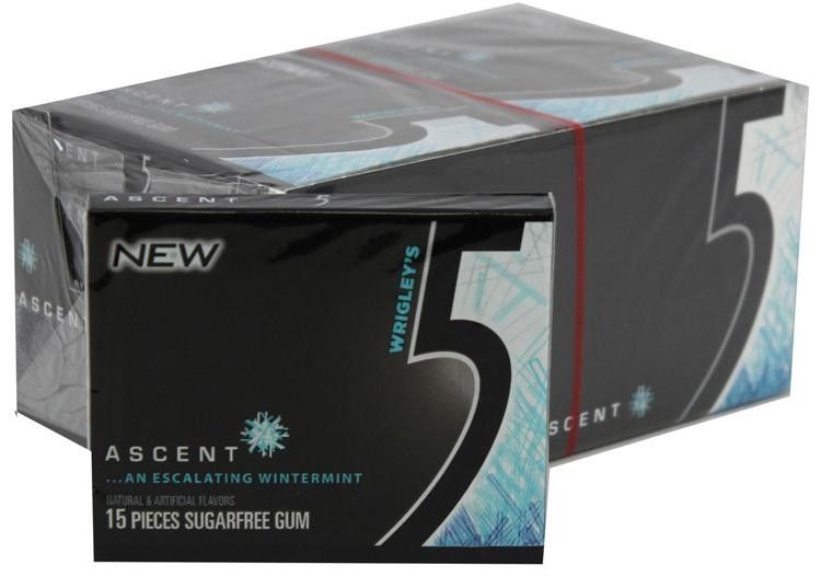 5 Gum Wintermint Ascent Gum 15 Stick 10 Pack