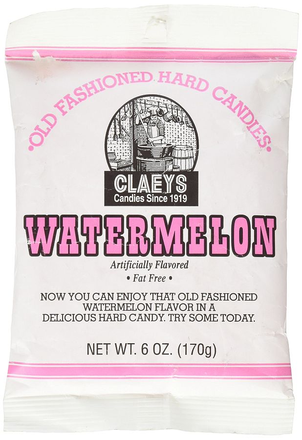 Claeys Watermelon Hard Candies 6 Pack 6 Ounce Bag