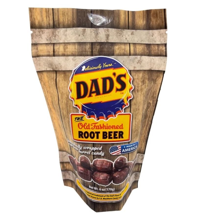 Dad's Root Beer Barrel Hard Candy Gusset Bag 6 oz 6 ct