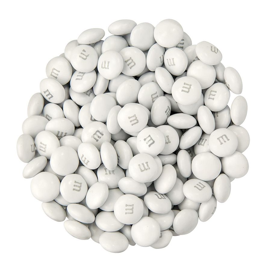WHITE M&M Colorworks Chocolate Candy 5lb