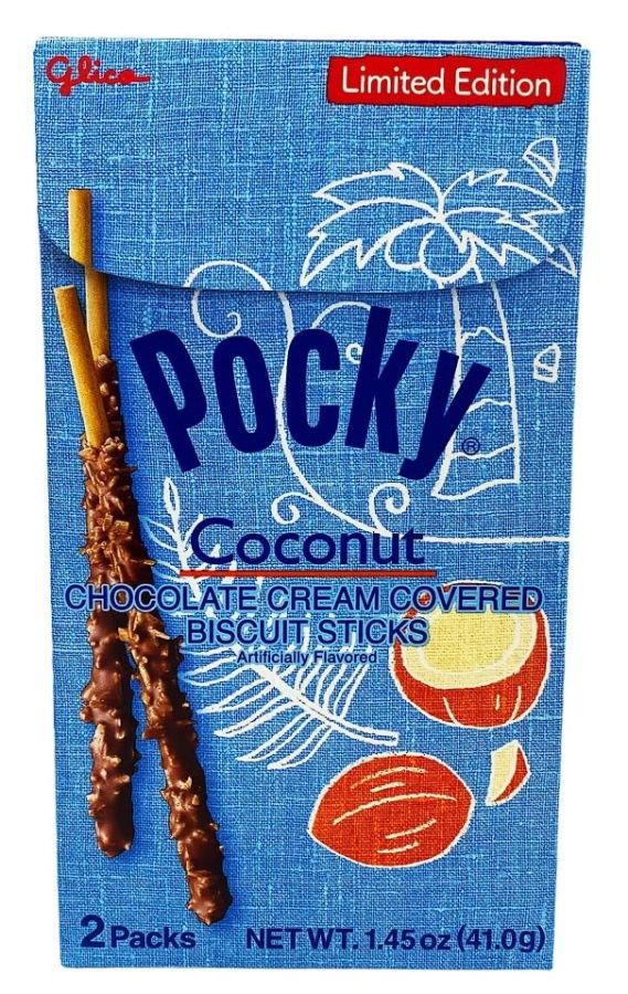 Pocky Coconut Chocolate Biscuit Sticks 1.71 oz 10ct Limited Edition