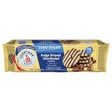 Voortman Sugar Free Fudge Striped Shortbread  Cookies  11.3 oz 6 Pack