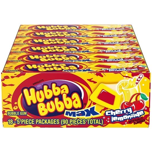 Hubba Bubba Max Cherry Lemonade Gum 18ct