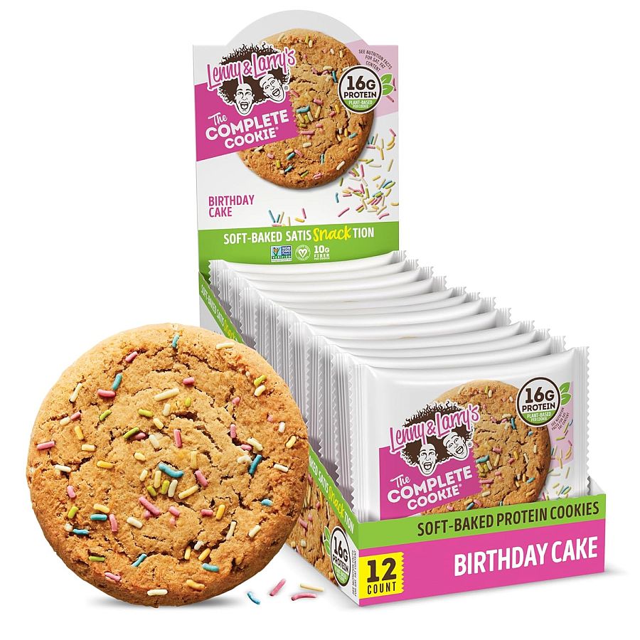 Lenny & Larry's Protein Cookie Birthday Cake 4oz 12ct Tray
