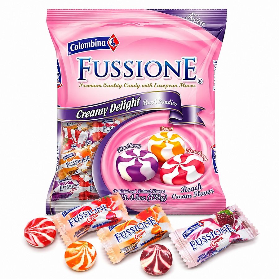 Colombina Fussione Creamy Delight Hard Candy 4.5oz Bag 12ct