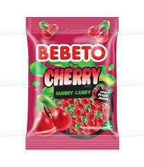Bebeto Import Twin Cherry Cherries Gummy Peg Bag 2.82 oz 12ct