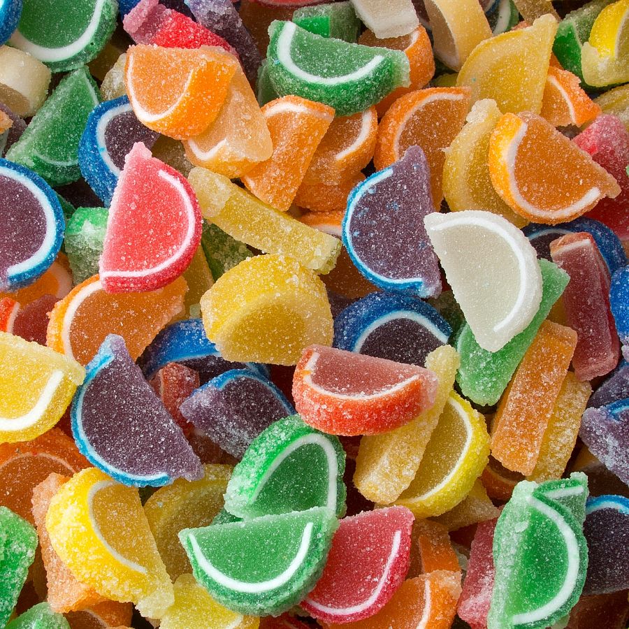 Cavalier Large Jelly Slices Assorted 5 Pound Box Unwrapped Bulk