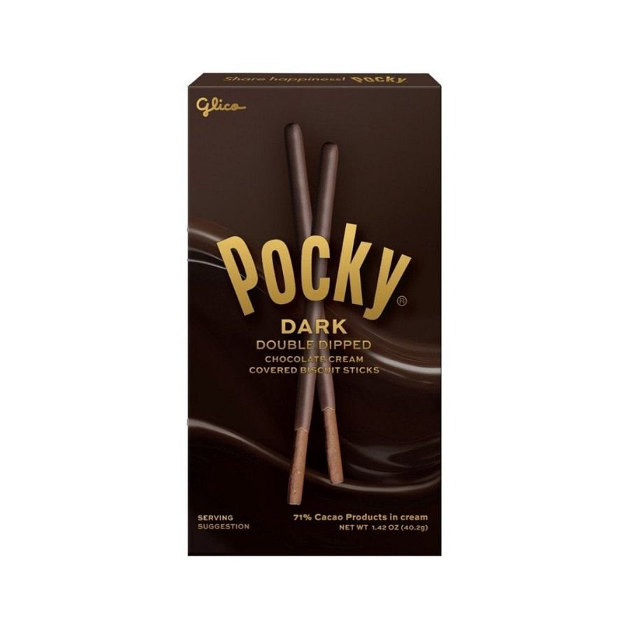 Glico Pocky Double Dipped Dark Chocolate Sticks 1.42oz 10ct