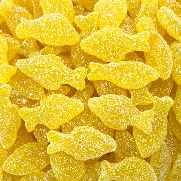 Lutti Swedish Sour Lemon Gummy Candy Fish 6.6 lb