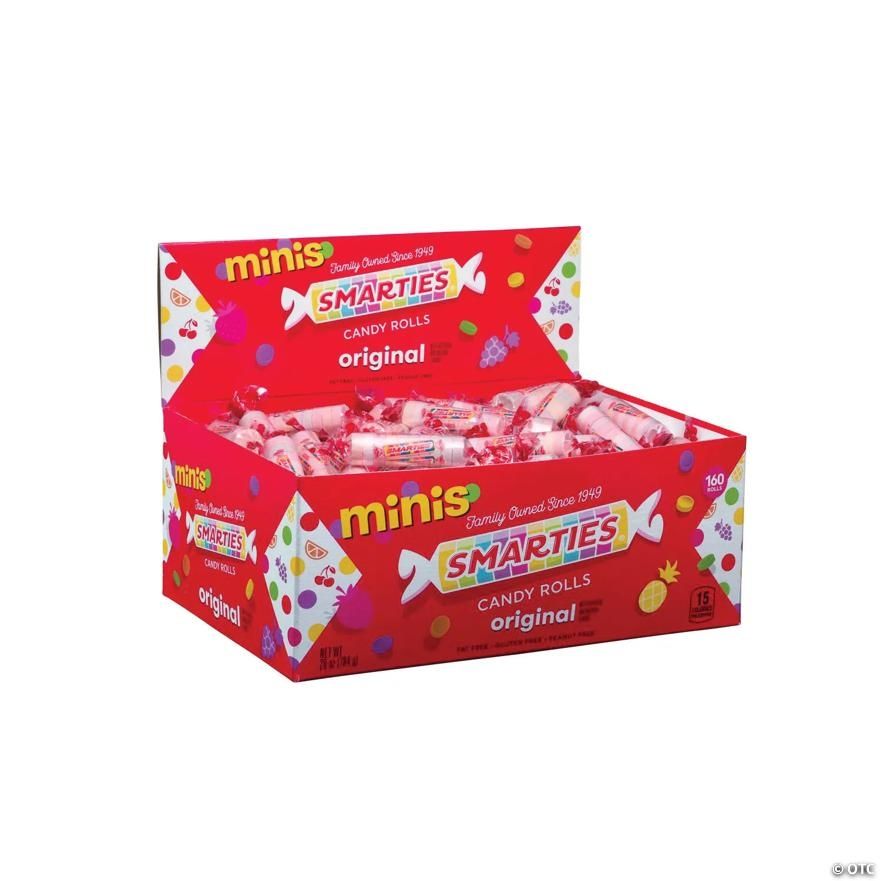 Smarties Mini's Hard Candy Rolls 160ct Tray