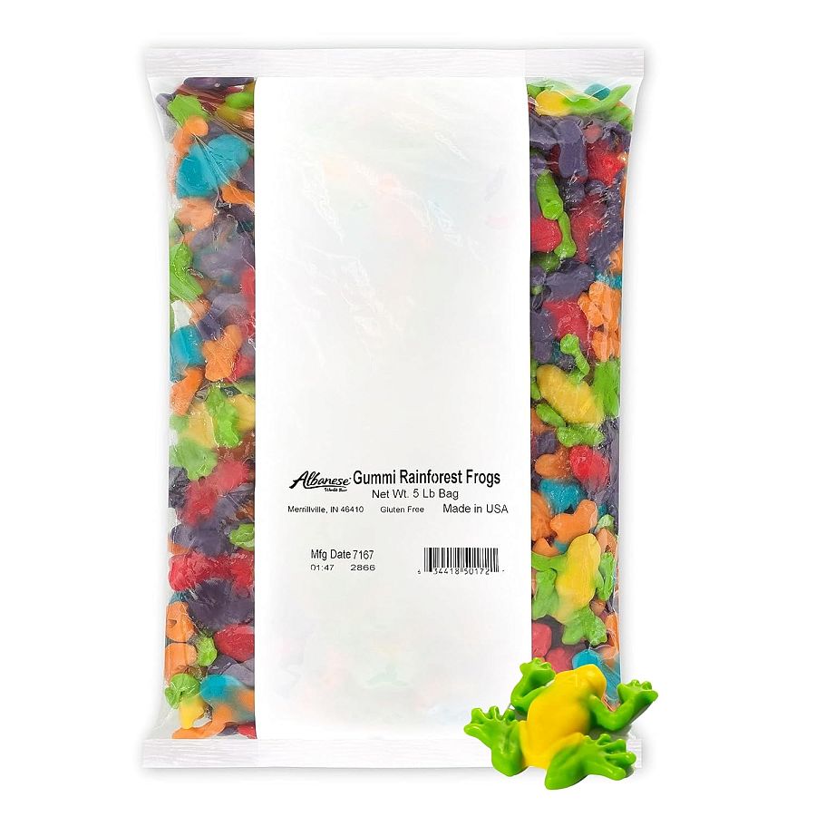 Albanese Gummi Rainforest Frogs 5 Lb Bulk Bag