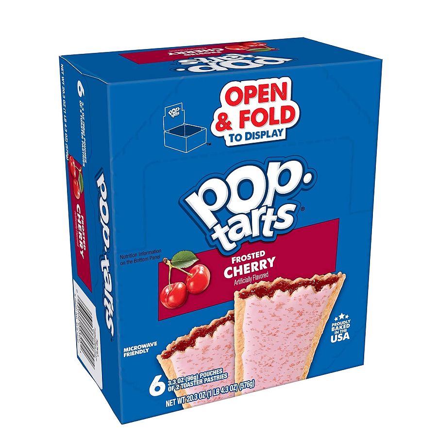 Pop Tarts Frosted Cherry SS Box 6 Ct 3.3 Oz