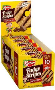 Keebler Fudge Stripes King Size 10 Count 4.75 Ounce 10 Cookies Per Pack