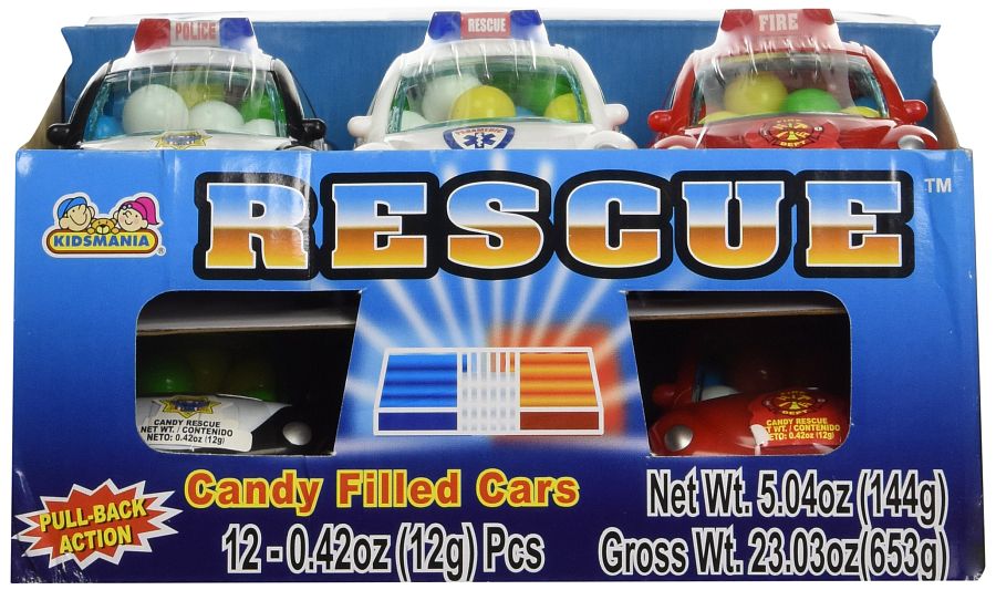 Kidsmania Rescue 12 Ct 0.42 Oz Candy Toy Tray