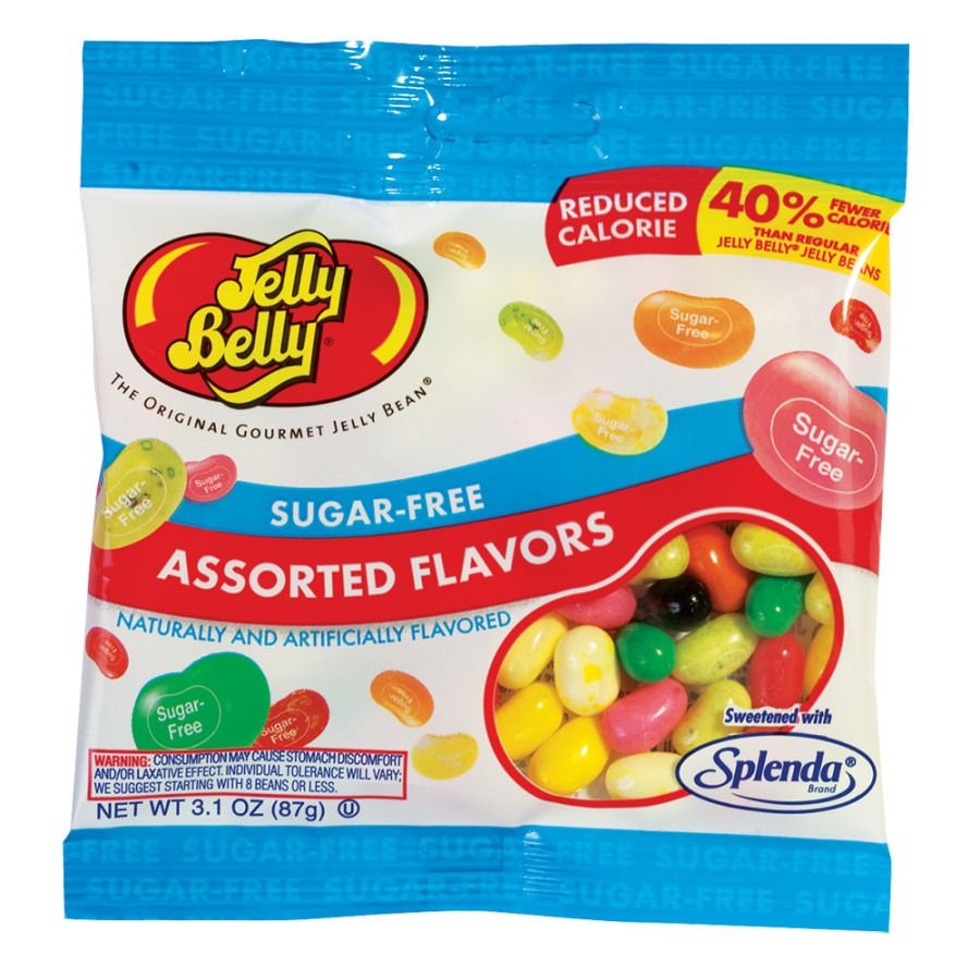 Jelly Belly SUGAR FREE Jelly Bean Peg Bag 2.8 oz 12 ct