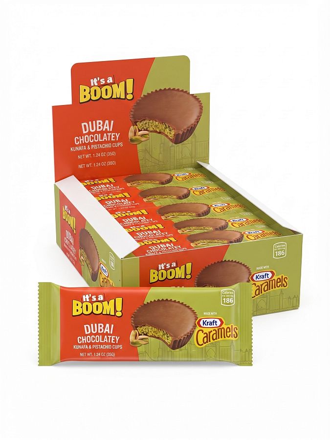 It's a BOOM Dubai Caramel Kunafa Pistachio Cups 1.24 oz 12ct