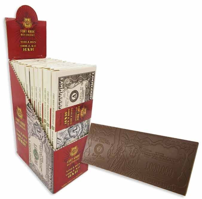 Fort Knox Million Dollar Chocolate Bar 2 oz 12 ct