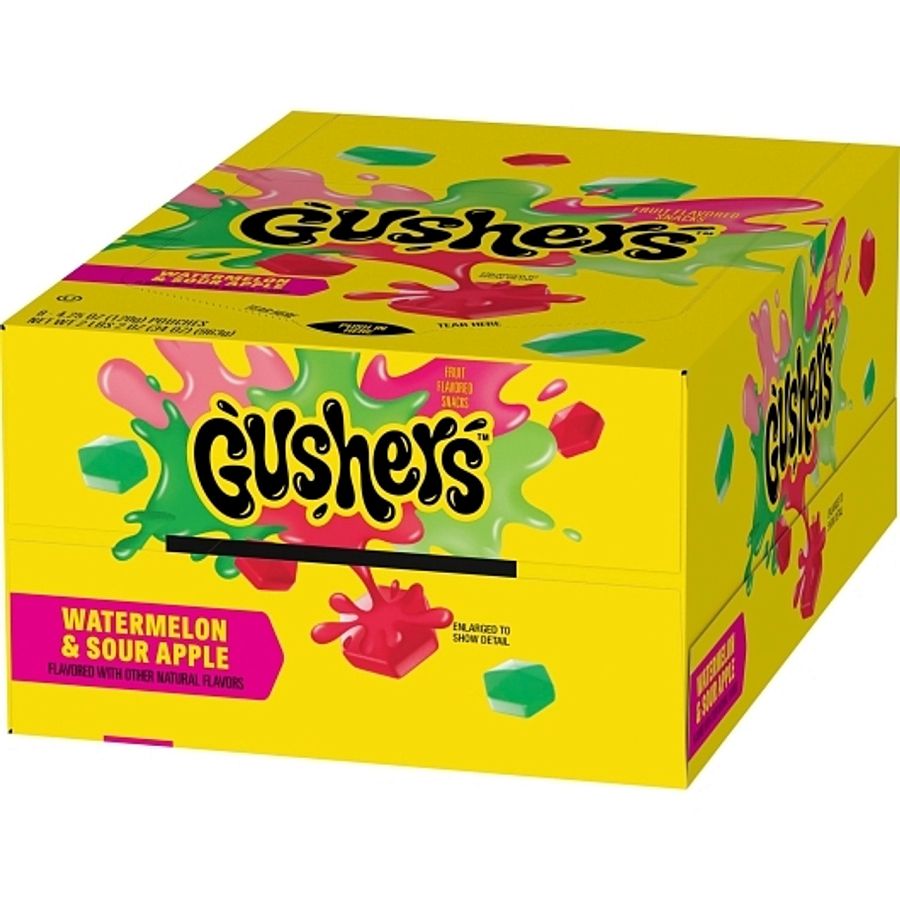 Gusher Watermelon &amp; Sour Apple Pouches Peg Tray 8 Ct 4.25 Oz