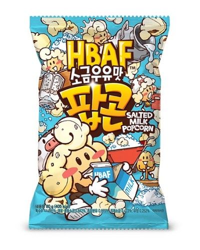 HBAF Korea Import Salted Milk Popcorn 2.82 oz 12 ct Copy
