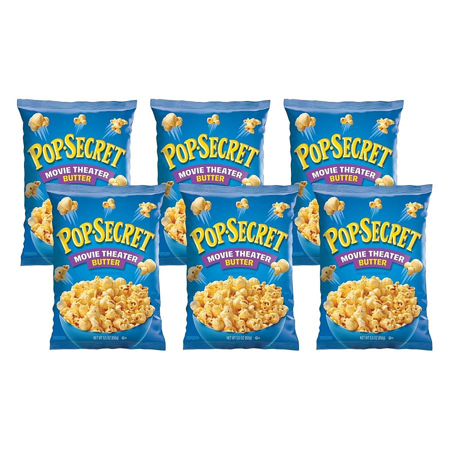 Pop Secret Ready To Eat Movie Theater Butter Popcorn 5.5 oz 6ct