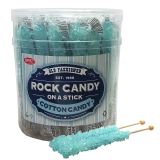 Espeez Light Blue Cotton Candy Rock Candy On a Stick Jar 36 ct 6.5 "