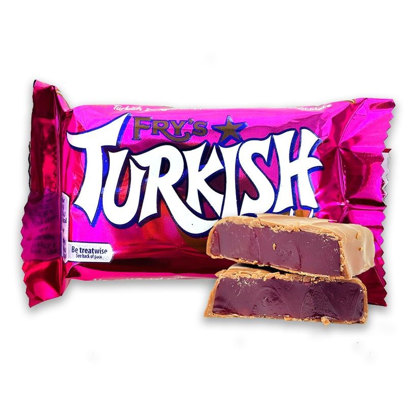 Fry's UK Import Turkish Delight Milk Chocolate Bar 51g 48ct Box