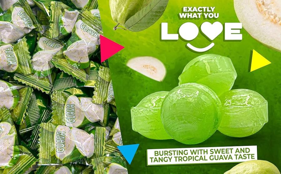 Tropical Exotic Asian Guava Hard Sucking Candy 2.2 lb