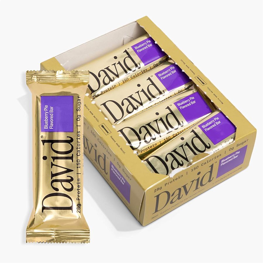 David High Protein Bars No Sugar Bluberry Pie 2.05 oz 12 ct
