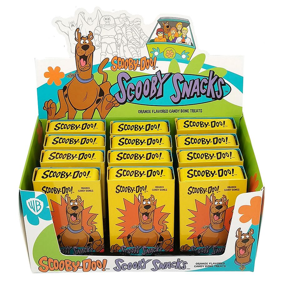 Boston America Scooby Doo Snacks Bone Shaped Orange Candy Tin 12ct