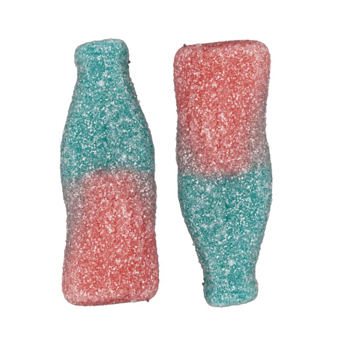 Matthijs Swedish Mega Fizzy Flaska Pink Blue Bottles 3.5" 4.4 lb