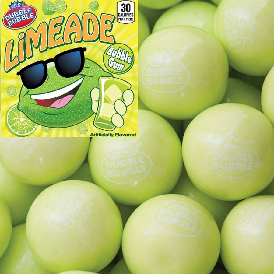 Concord Dubble Bubble Limeade Lime Green 1" Gumballs 5 lb