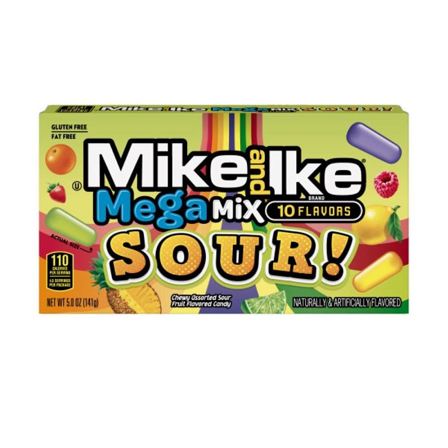 Mike and Ike Mega Mix Sour 4.25 ounce 12 count Theater Box