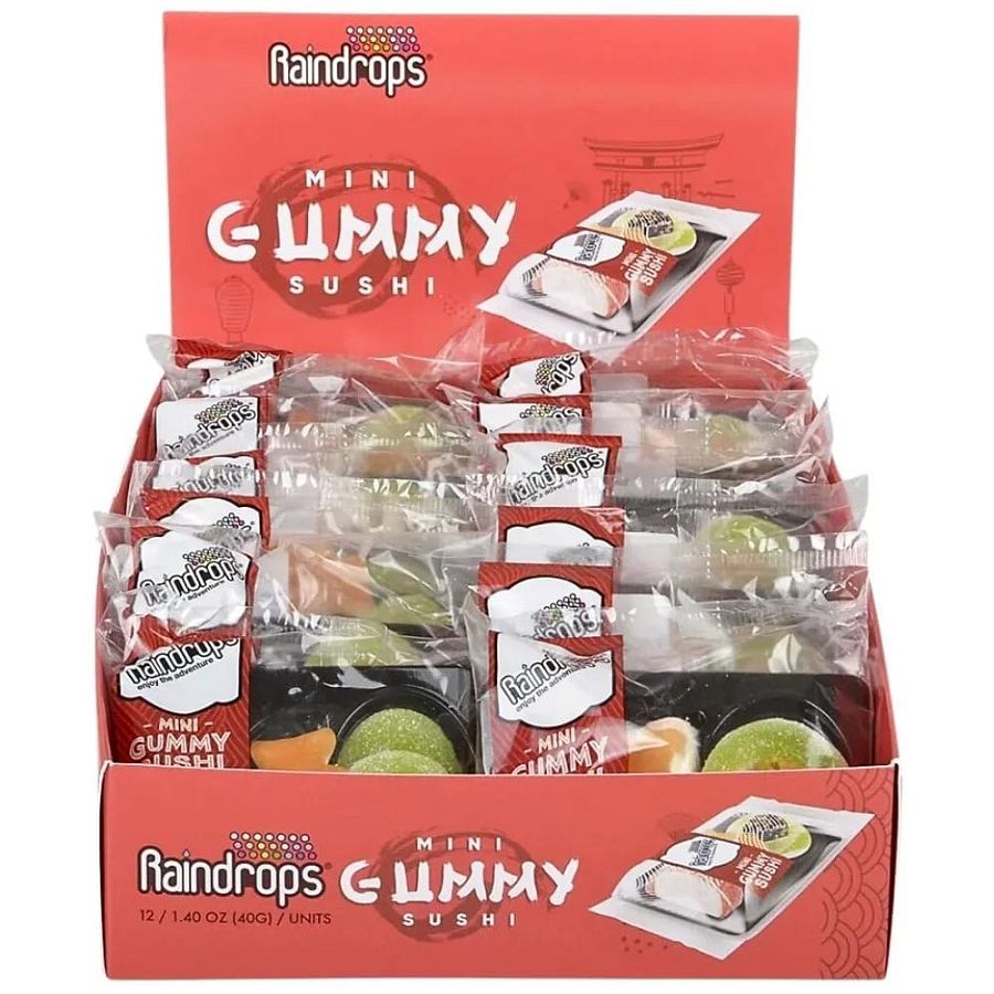 Fun Express Raindrops Mini Gummy Sushi 12 Ct 1.4 Oz