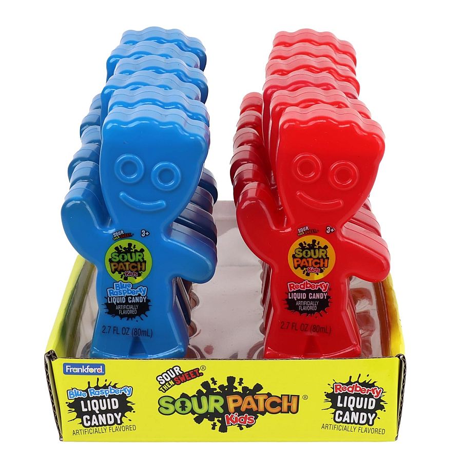 Sour Patch Kids Liquid Candy Figure Red &amp; Blue 2.7 oz 12ct