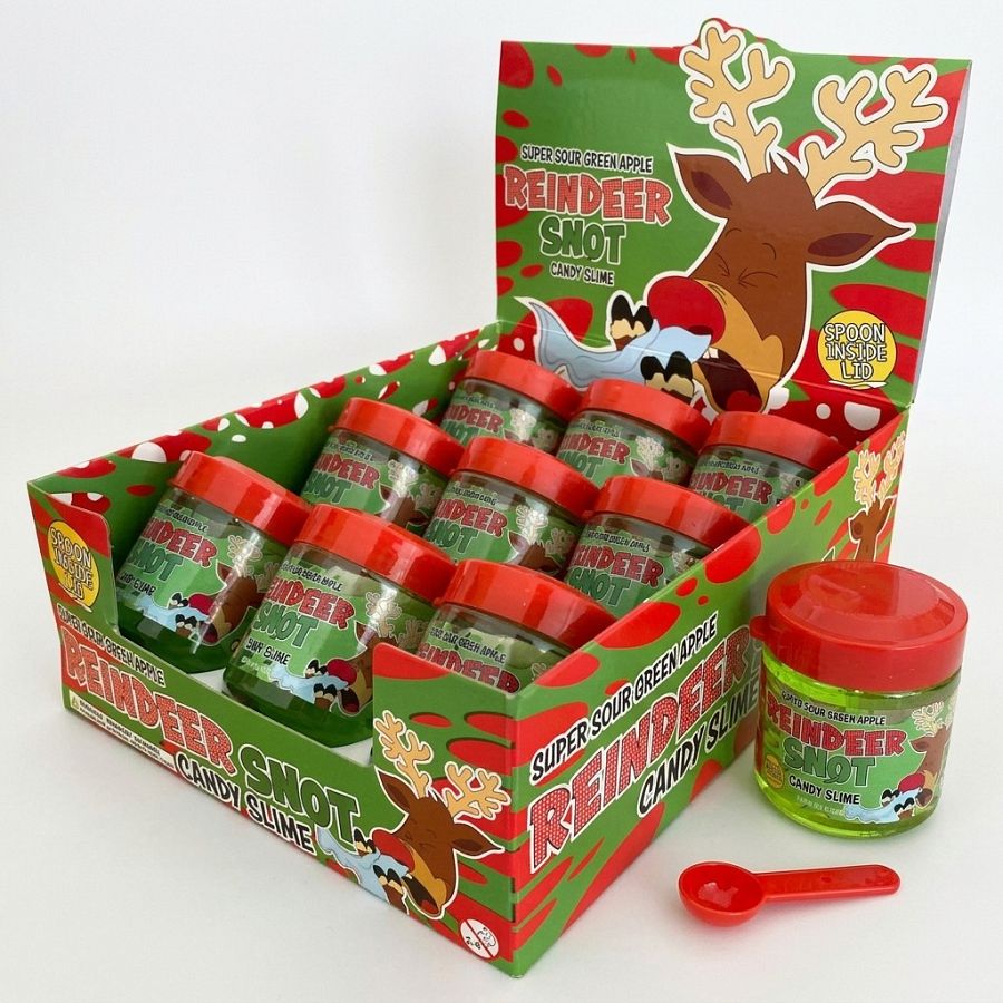 Boston America Christmas Reindeer Snot  Candy Slime 5.38oz 9ct