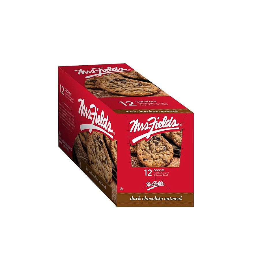 Ms Fields Dark Chocolate Oatmeal Tray 2.1 Oz 12 Ct