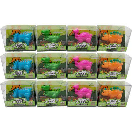 Kidsmania 12 Ct 0.32 Oz Mini Dino Doo Jurassic Droppings Candy Dispenser Toy