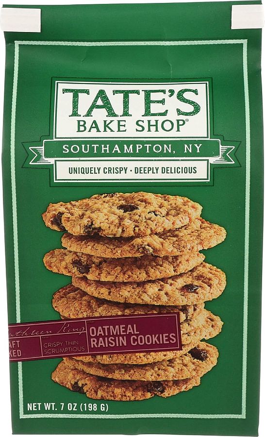 Tate's Bake Shop Oatmeal Raisin Cookies 7 oz Bag