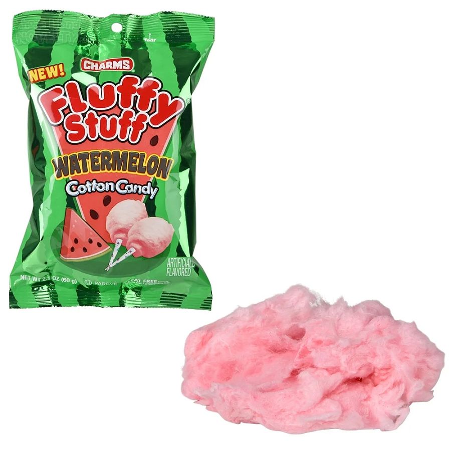 Charms Fluffy Stuff Cotton Candy Watermelon 2.1oz 6 ct