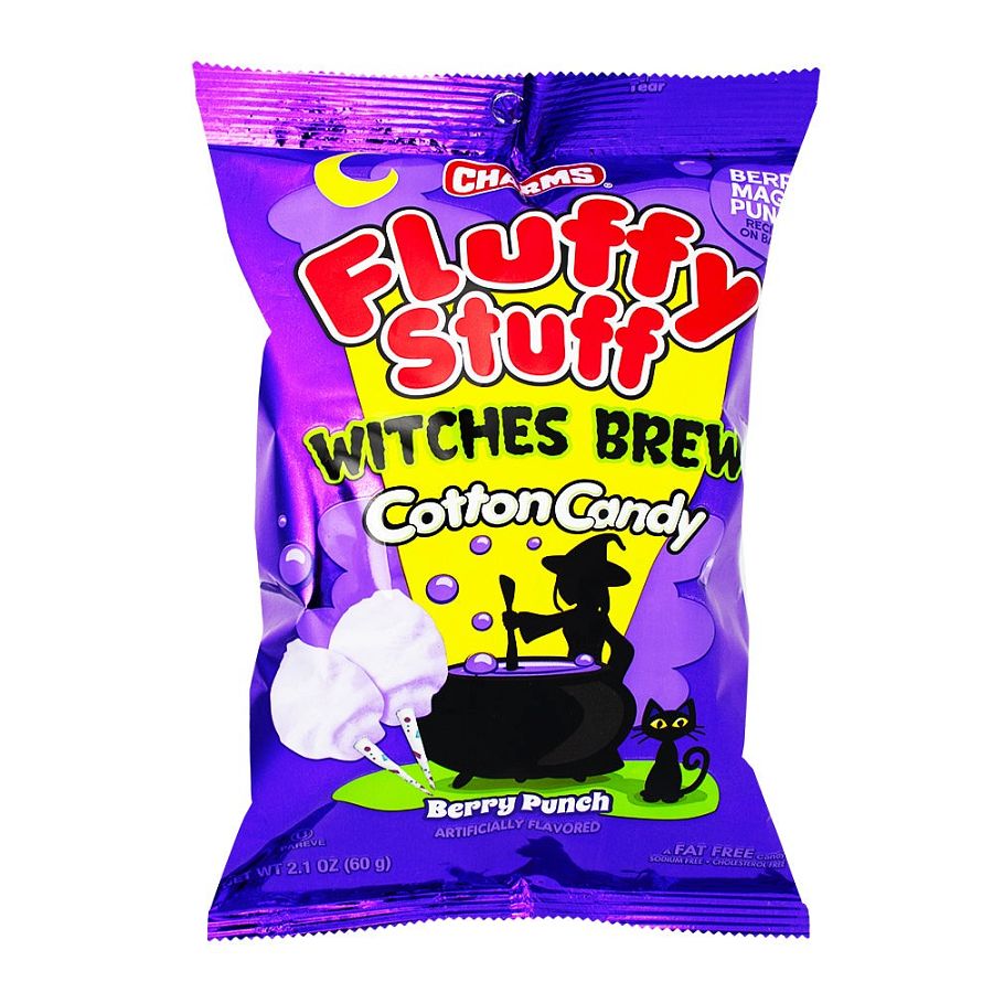 Charms Halloween Fluffy Stuff Witches Brew Cotton Candy 2.1oz 24ct