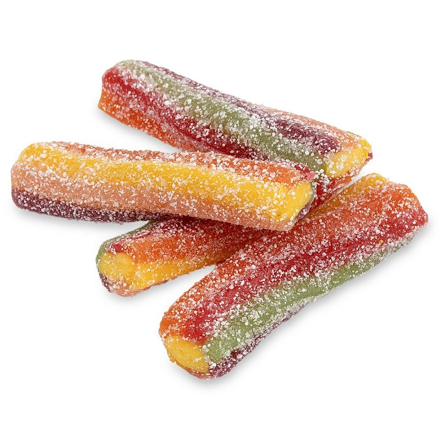 Fini Sour Rainbow Twisters Licorce Bites  2.2 lb Kosher Parve