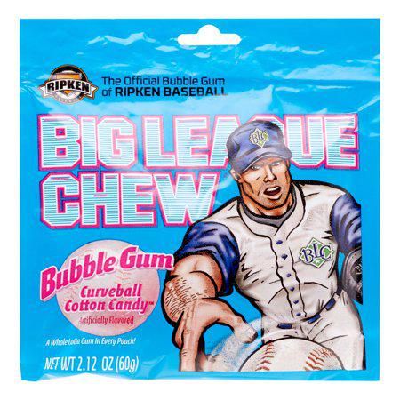 Big League Chew Curveball Cotton Candy 2.12oz 12 COUNT