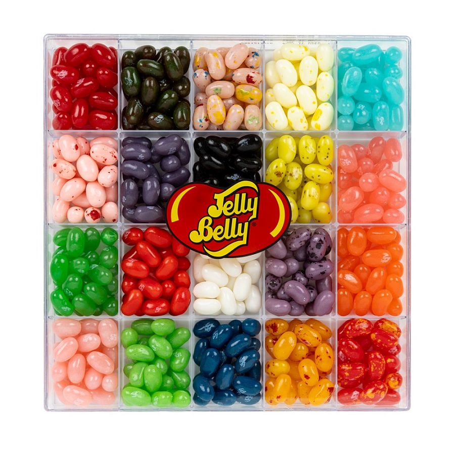 Jelly Belly 20 Flavor Acetate Gift Box 16oz Tray