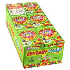 Cry Baby Tears Extra Sour Candy 24 Count 1.97 Ounce Boxes Tray