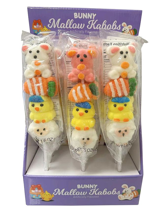 Albert's Easter Bunny Carrot Mallow Kebabs 12ct Tray
